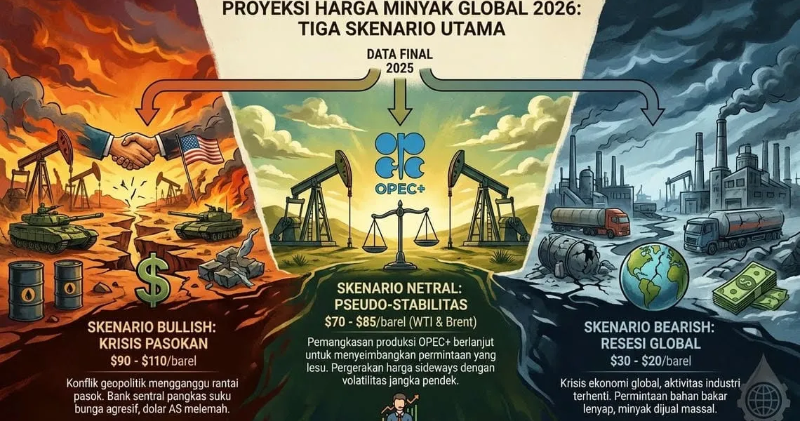 Harga Minyak Dunia Berfluktuasi Akibat Konflik Global